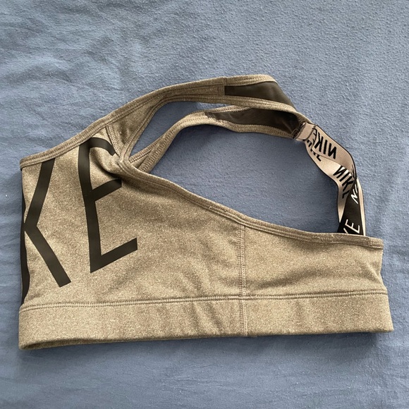 Nike Gray Racerback Sports Bra with Large Logo - Picture 5 of 5